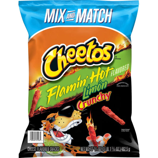 미국직구 Cheetos Flamin' Hot 493g / Cheetos Flamin' Hot Limon Crunchy Cheese Flavored Snacks, 493g 1