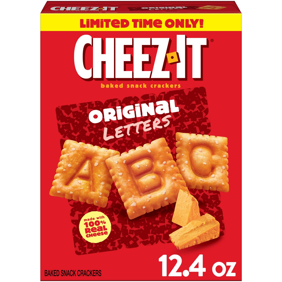 미국직구 Cheez-It Letters 과자 352g 2팩 / Cheez-It Letters Original Baked Snack Crackers, Lunch Snacks, 352 1
