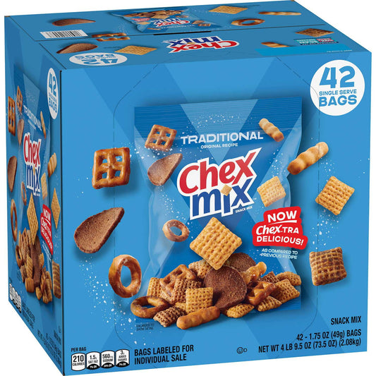 미국직구 Chex Mix Traditional 50g / Chex Mix Traditional Savory Snack Mix, 50g, 42 pk. 1