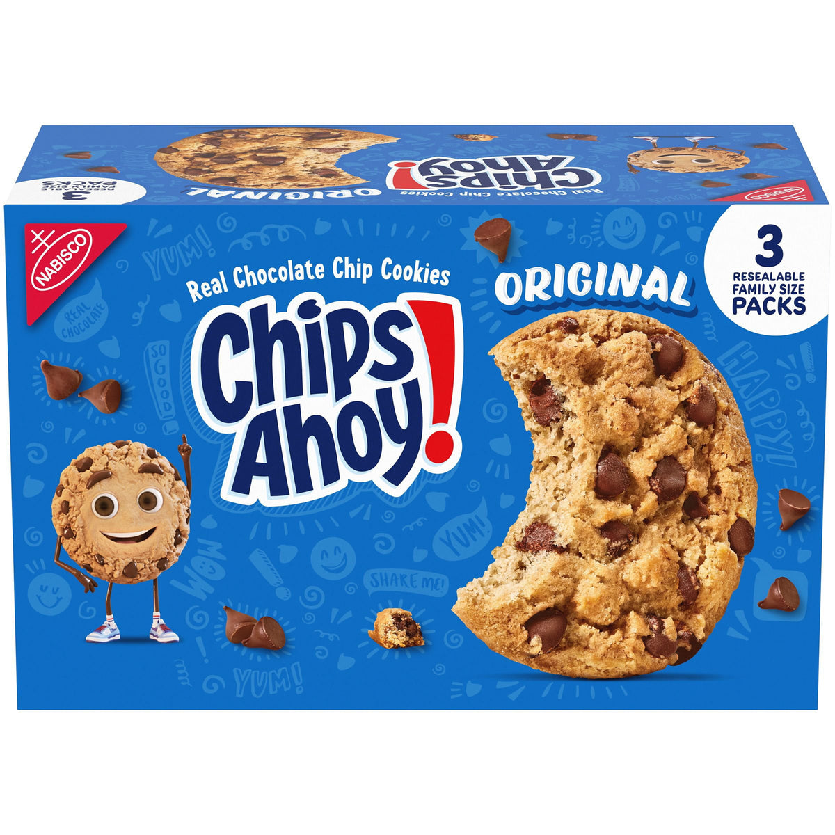 미국직구 CHIPS AHOY 초콜릿 516g / CHIPS AHOY! Chocolate Chip Cookies, Family Size, 516g, 3 pk. 1