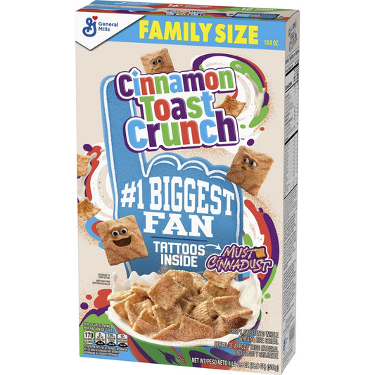 미국직구 Cinnamon Toast Crunch 533g 2팩 / Cinnamon Toast Crunch Breakfast Cereal, Crispy Cinnamon Cereal, 1