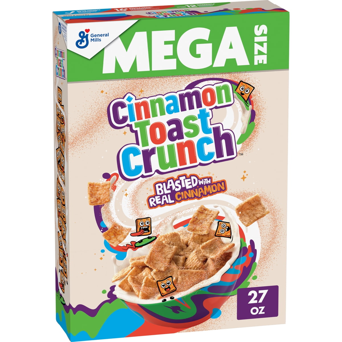 미국직구 Cinnamon Toast Crunch 765g 2팩 / Cinnamon Toast Crunch Breakfast Cereal, Crispy Cinnamon Cereal, 1