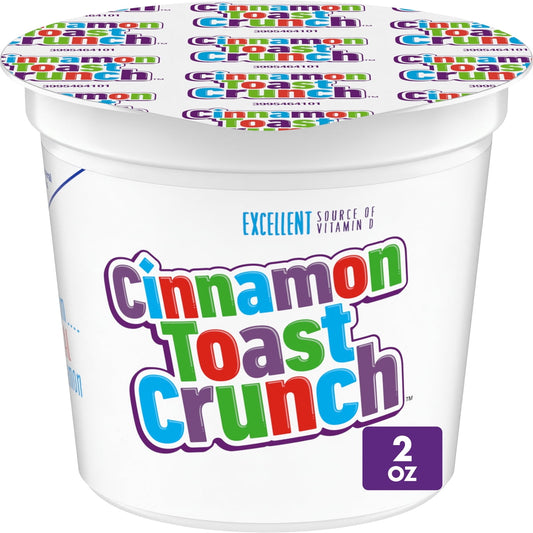 미국직구 Cinnamon Toast Crunch 57g 2팩 / Cinnamon Toast Crunch Breakfast Cereal Cup, Single Serve Cereal, 1