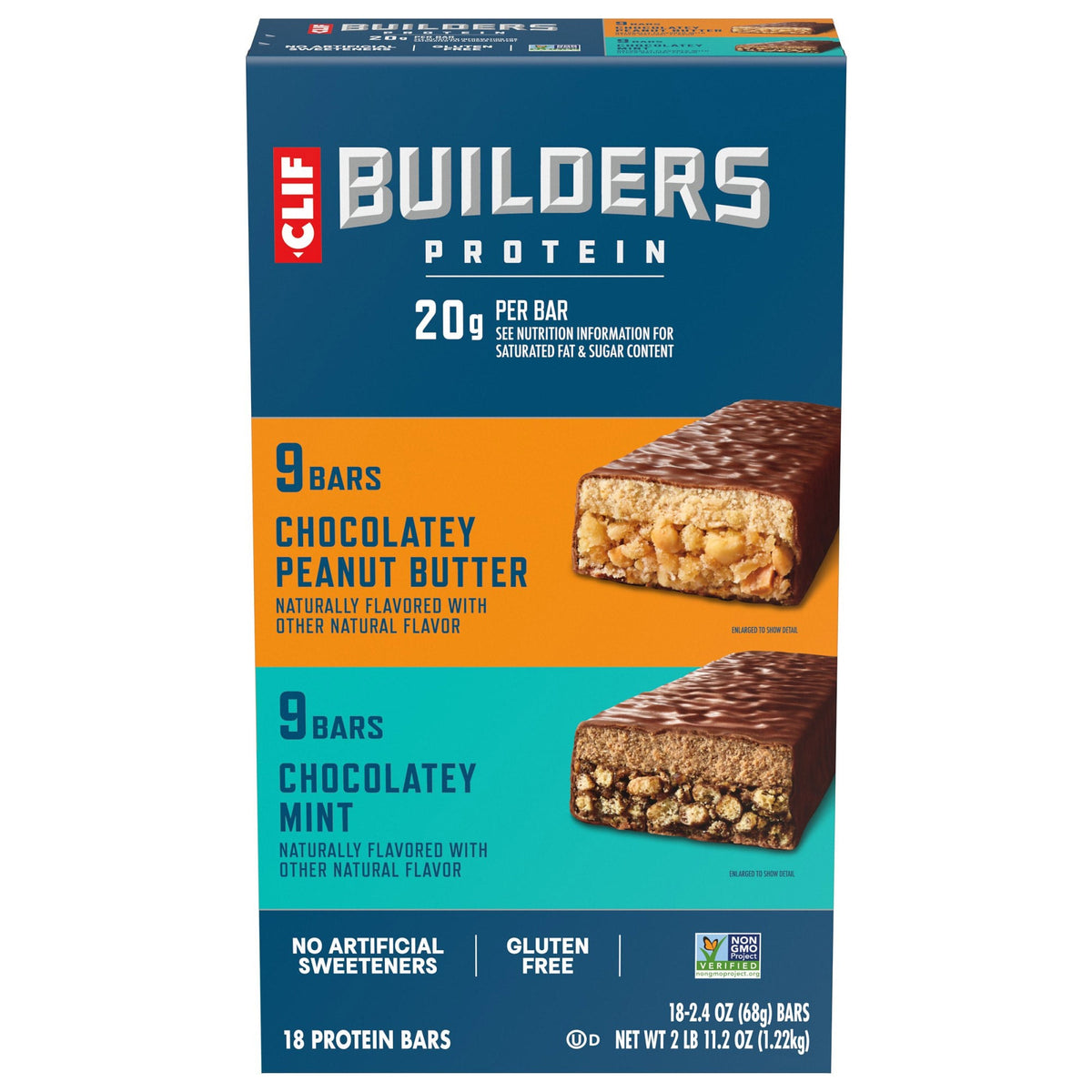 미국직구 Clif Builder's 프로틴 68g / Clif Builder's Protein Bar, Variety Pack, 68g, 18-count 1