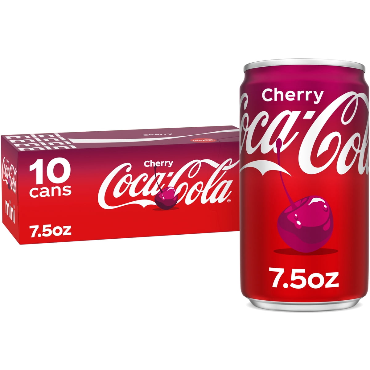 미국직구 Coca-Cola Cherry Soda 222ml 10팩 / Coca-Cola Cherry Soda Pop Fridge Pack Mini Cans, 222ml, 10 Pa 1