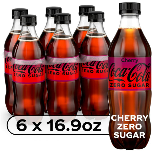 미국직구 Coca-Cola Zero Sugar 500ml 6팩 / Coca-Cola Zero Sugar Cherry Diet Soda Soft Drink, 500ml, 6 Pack 1