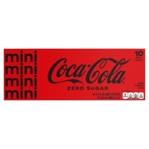 미국직구 Coca-Cola Zero Sugar 222ml 2팩 / Coca-Cola Zero Sugar Soda Mini Cans 10 pk / 222ml - Pack of 2 x 1