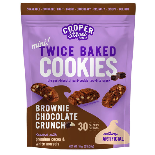 미국직구 Cooper Street Mini 초콜릿 510g / Cooper Street Mini Twice-Baked Cookies, Brownie Chocolate Crunch, 1