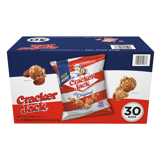 미국직구 Cracker Jack 견과 35g / Cracker Jack Original Caramel Coated Popcorn and Peanuts 35g, 30 pk. 1