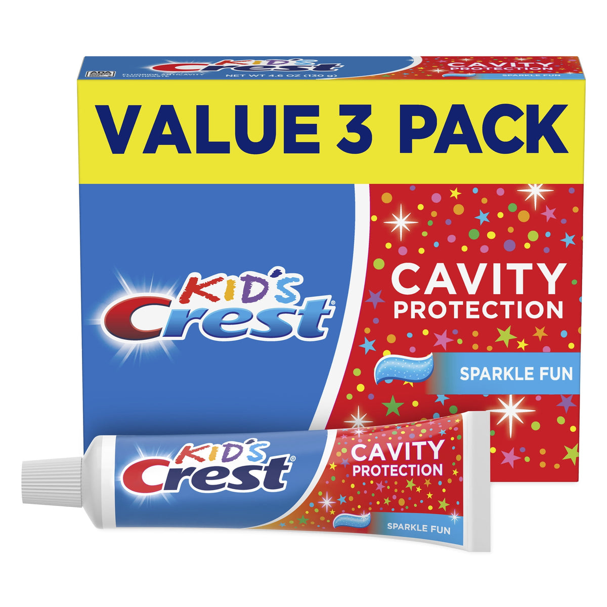 미국직구 Crest Toothpaste 130g / Crest Toothpaste, Kids Cavity Protection Toothpaste, Sparkle Fun Flavo 1