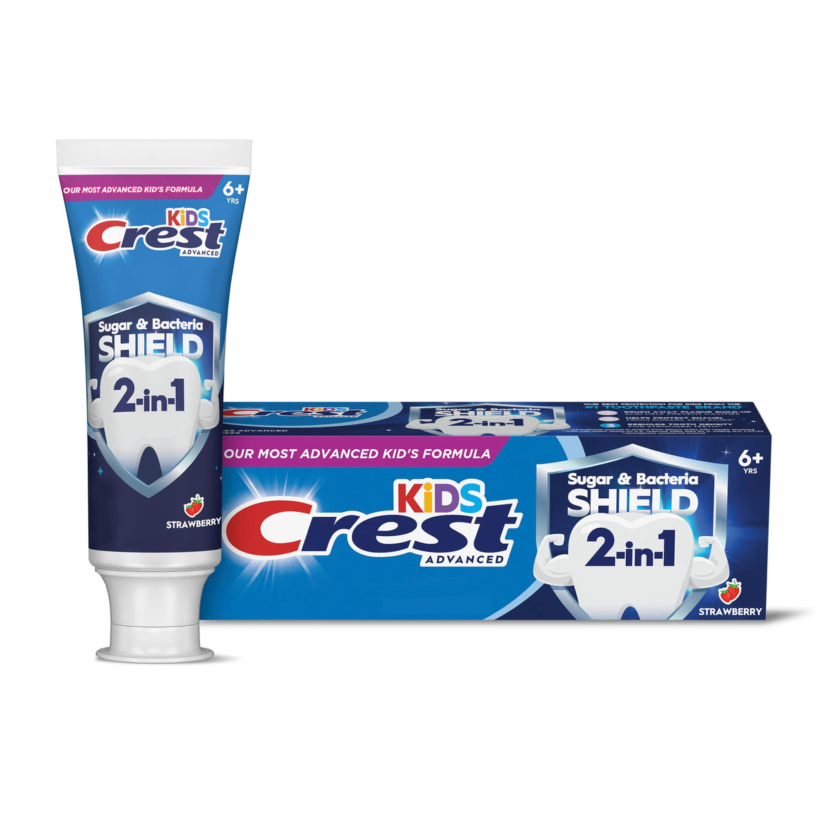 미국직구 Crest Toothpaste 116g / Crest Toothpaste, Kids Sugar Bacteria Shield Fluoride Toothpaste, Stra 1