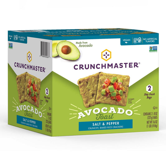미국직구 Crunchmaster Avocado Toast 과자 454g / Crunchmaster Avocado Toast with Salt & Pepper Crackers, 45 1