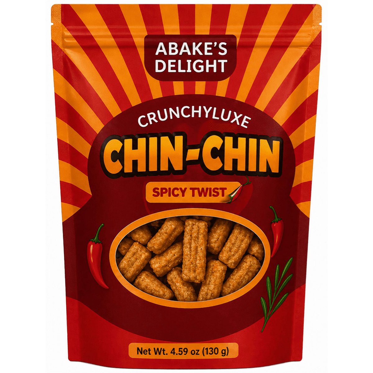 미국직구 CrunchyLuxe Chin- Chin 130g / CrunchyLuxe Chin- Chin -Spicy Twist Flavor, 5 Packs (130g / 130 g 1