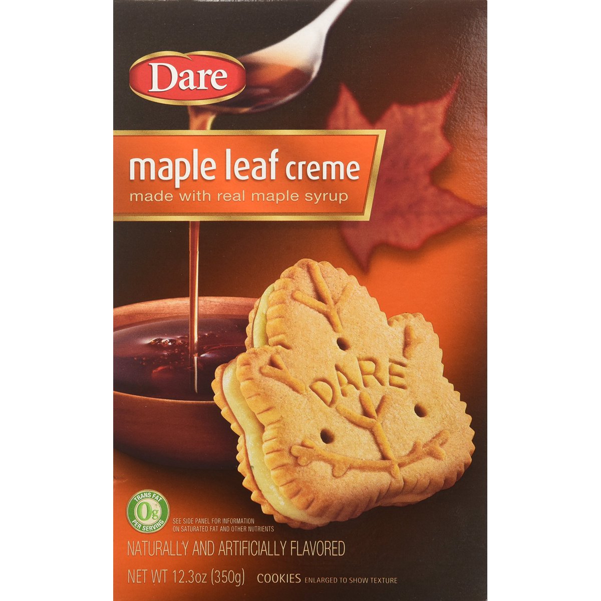 미국직구 3x Dare 과자 349g 2팩 / 3x | Dare Original Gourmet Maple Leaf Cream (Pack Of 2) 349g Box 2
