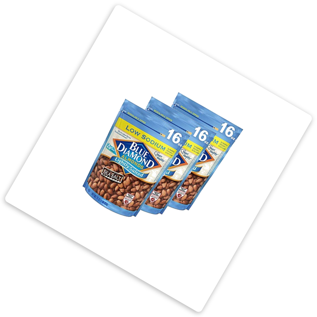미국직구 Blue Diamond Lightly 견과 454g / Blue Diamond Lightly Salted Almonds, 3 Bags x 454g Eac 3
