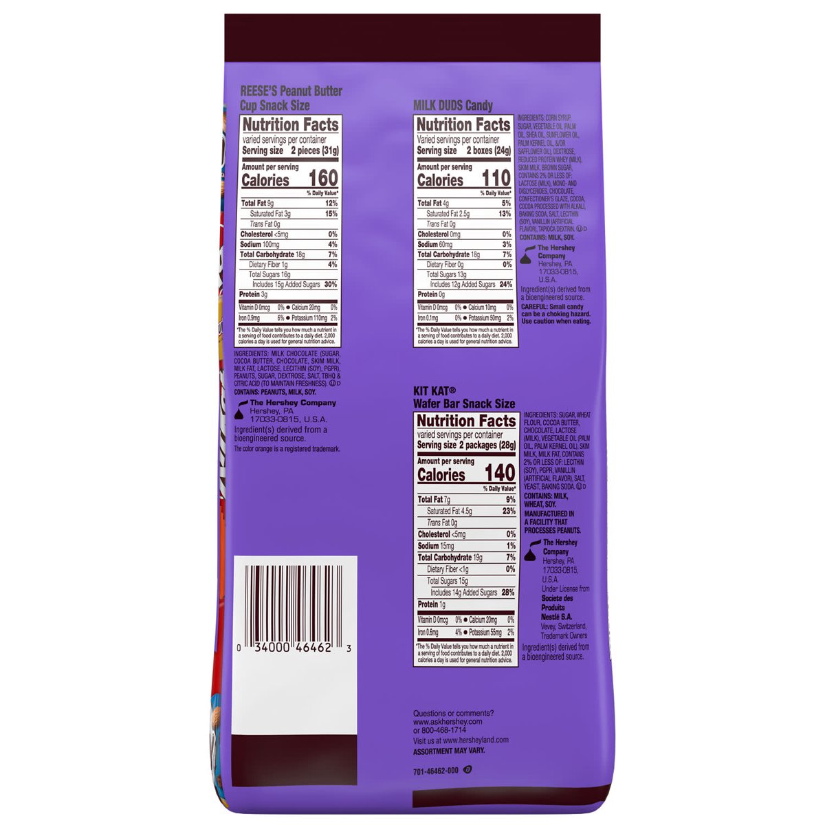 미국직구 Hershey 초콜릿 442g / Hershey Assorted Chocolate Flavored Snack Size, Candy Family and F 3