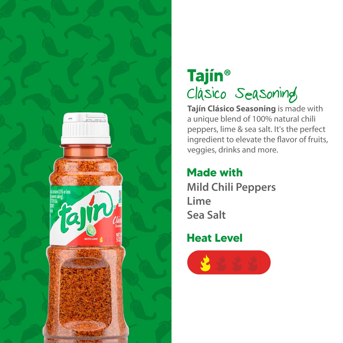 미국직구 Taj n Clasico 142g 2팩 / Tajín® Clasico Seasoning, Mexican Chili Lime Seasoning, 142g, 3