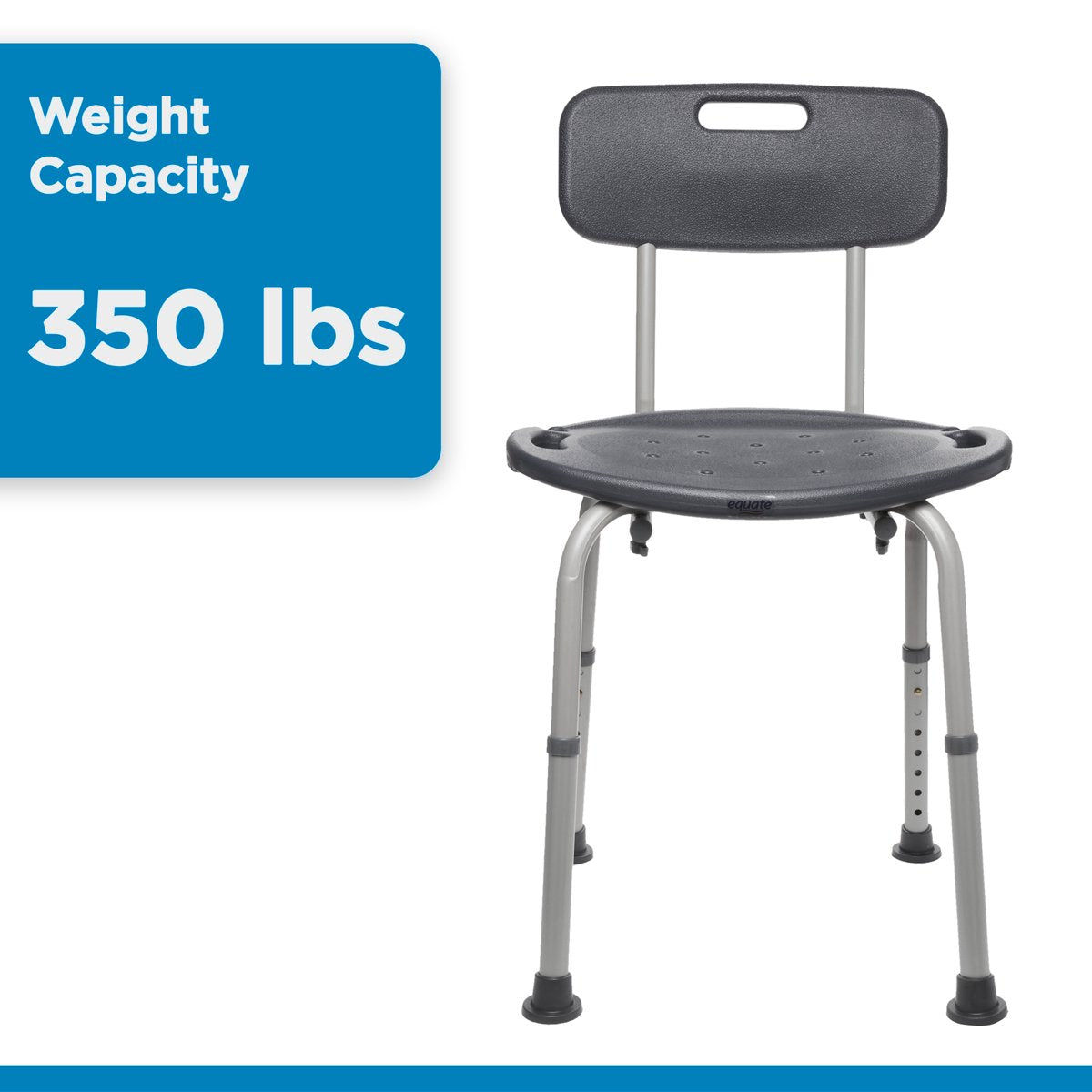미국직구 Equate Bath & / Equate Bath & Shower Chair with Back – 350 lb Capacity, for Elderly & 4