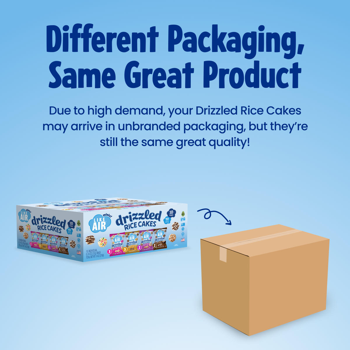 미국직구 Like Air Drizzled 21g 10팩 / Like Air Drizzled Rice Cakes 4 Flavor Variety Pack Box, 2 5