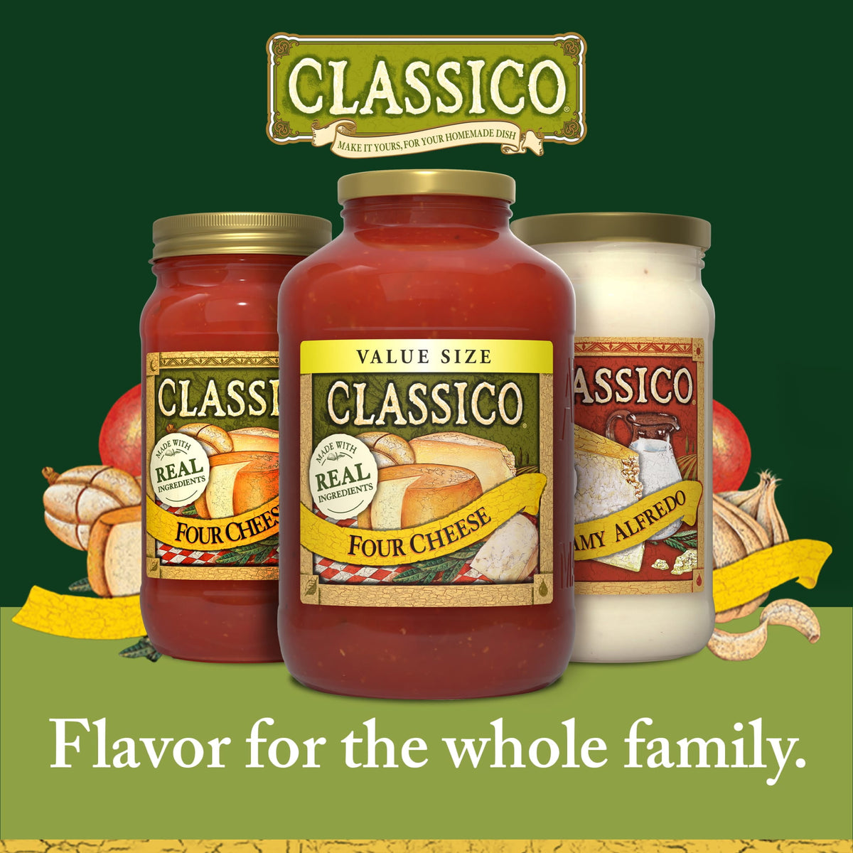미국직구 클라시코 Four Cheese Pasta Sauce Value Size, 44 oz Jar