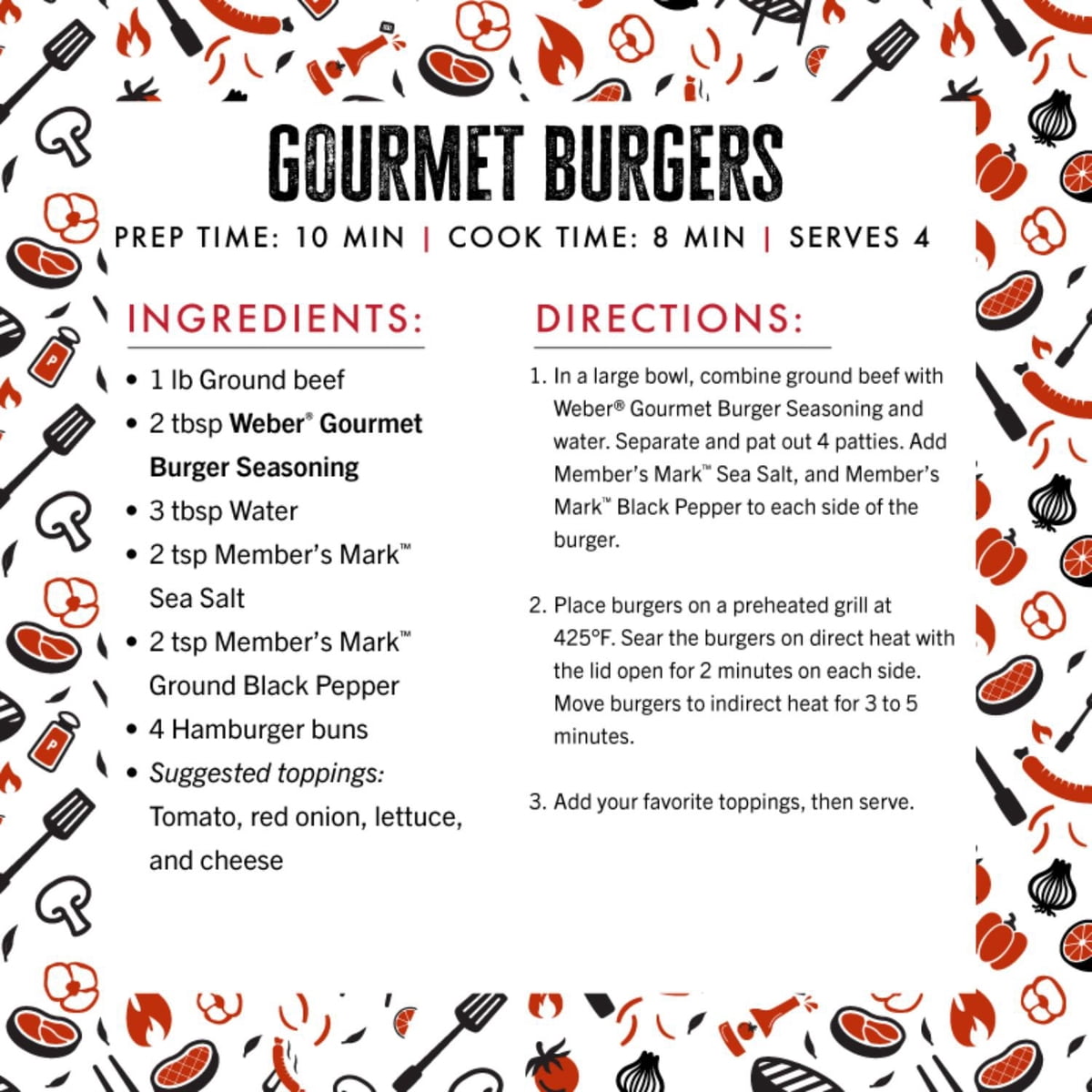 미국직구 Weber 822g / Weber Gourmet Burger Seasoning, 822g 5