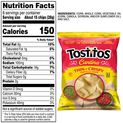 미국직구 토스티토스 Cantina Thin and Crispy Tortilla Chips, 8 oz