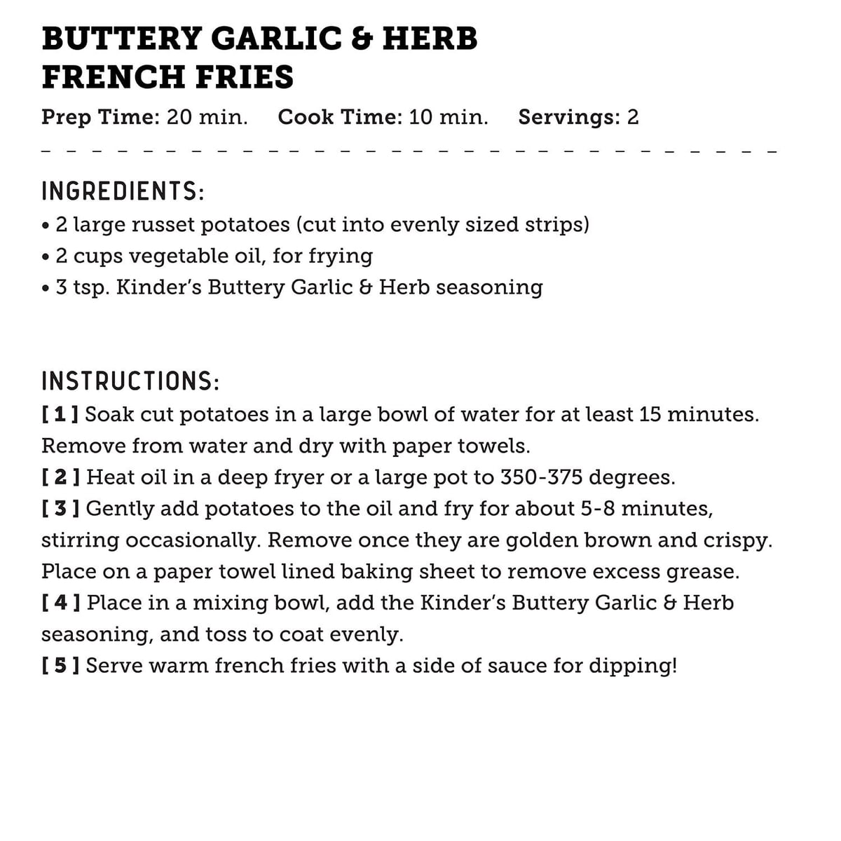 미국직구 Kinder's Buttery Garlic 227g / Kinder's Buttery Garlic & Herb Seasoning, 227g 5