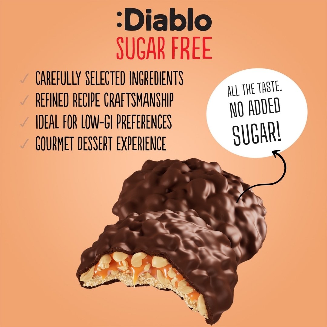 미국직구 Diablo Sugar Free 견과 100g / Diablo Sugar Free Caramel Peanut Biscuit Cookies No Sugar 4