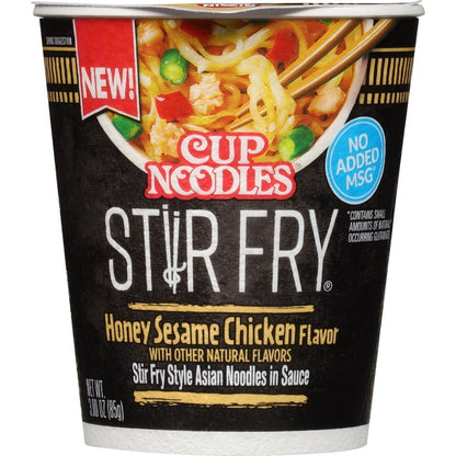 미국직구 닛신 (6 pack)  Foods Cup Noodles Stir Fry Ramen Noodles, Honey Sesame Chicken Flavor, 3.0 oz Cup, Shelf-Stable