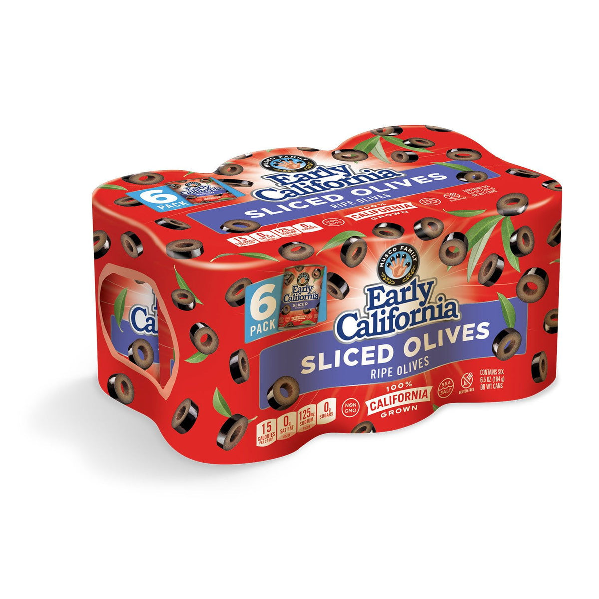 미국직구 Early California Sliced 184g / Early California Sliced Olives, 184g, 6 pk. 1