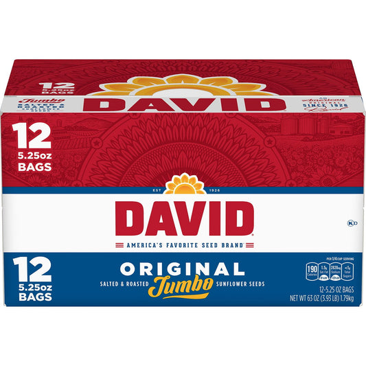 미국직구 David Jumbo Sunflower 149g / David Jumbo Sunflower Seeds, 149g, 12 pk. 1