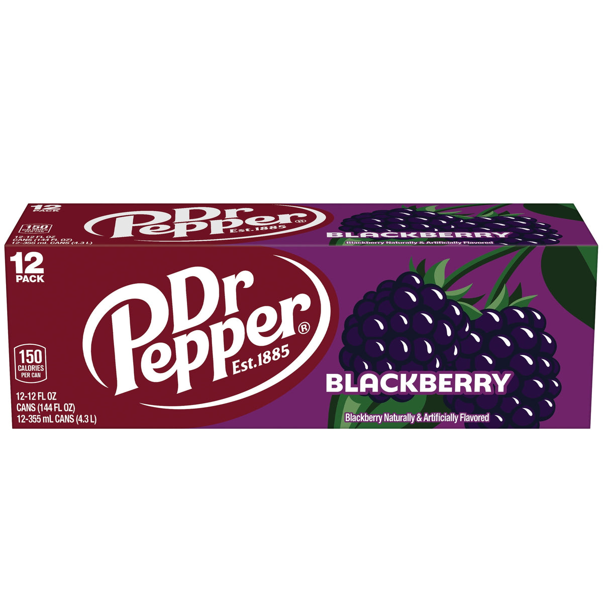 미국직구 닥터페퍼 Blackberry Soda Pop, 12 fl oz, 12 Pack Cans