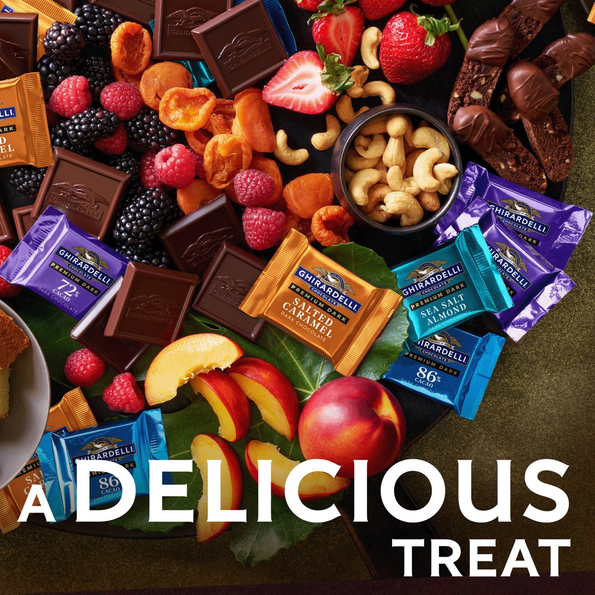 미국직구 GHIRARDELLI 초콜릿 116g / GHIRARDELLI PREMIUM DARK Salted Caramel Dark Chocolate SQUARES 5