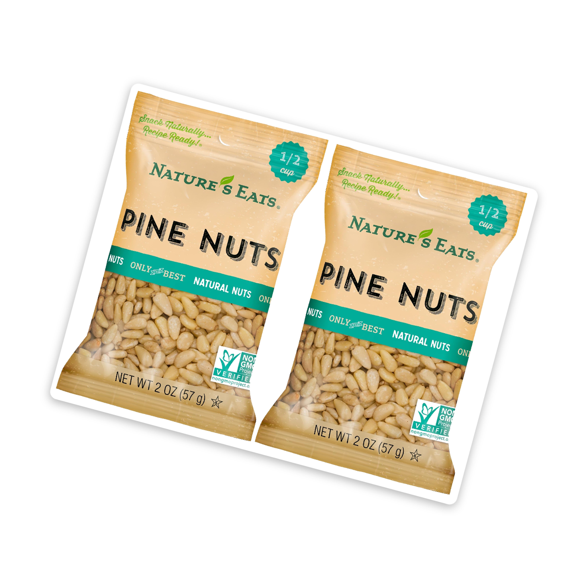 미국직구 3 Pack Nature's 견과 57g 3팩 / 3 Pack | Nature's Eats Pine Nuts, 2 Bags x 57g Each, with 2