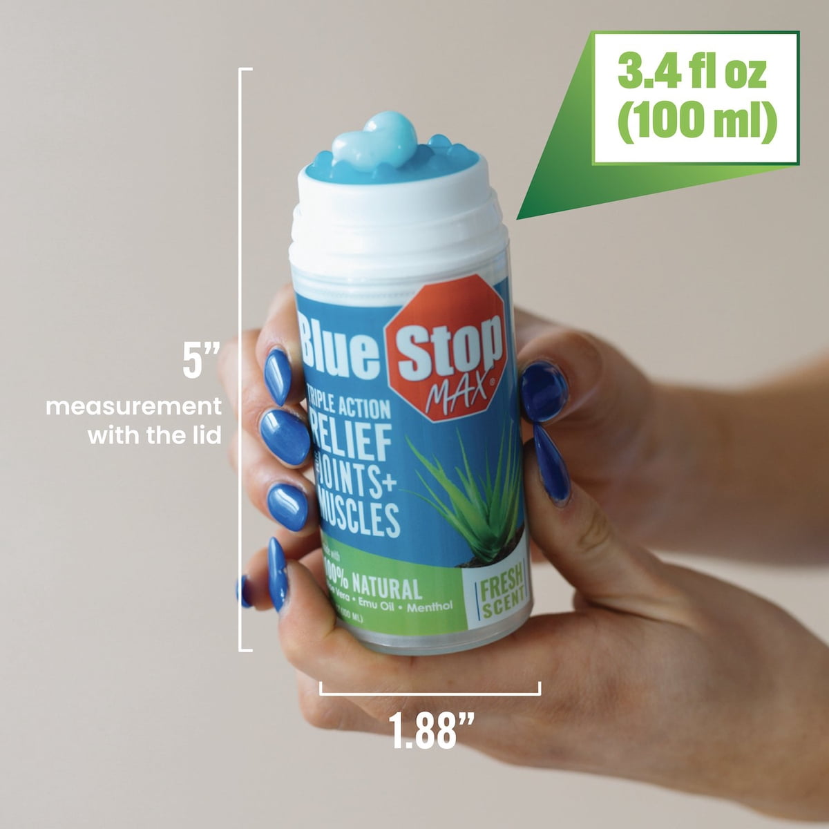 미국직구 Blue Stop Max 101ml / Blue Stop Max for Body Aches Massager Stick, 101ml, 2 pk. 3