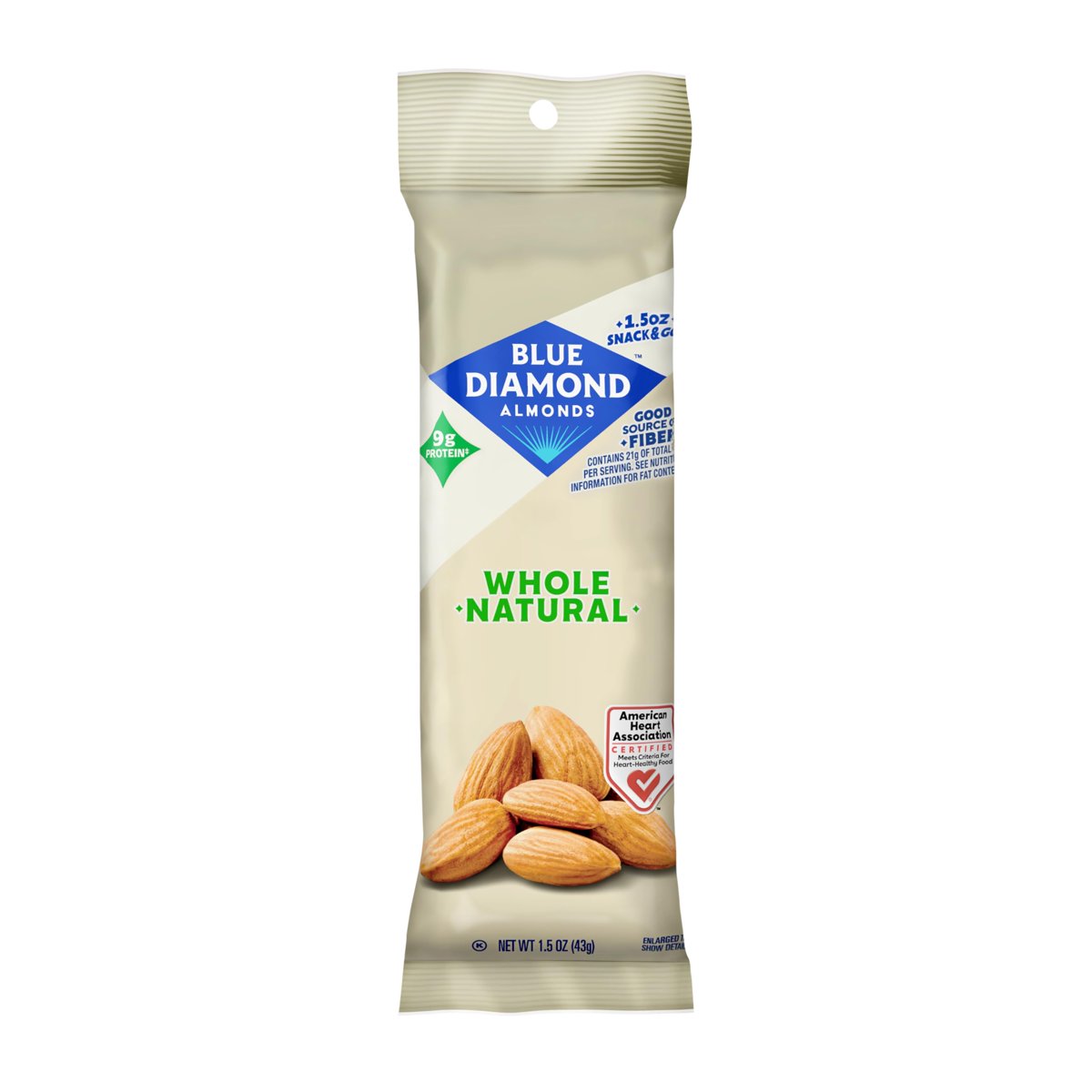 미국직구 Blue Diamond Whole 견과 43g / Blue Diamond Whole Almonds, 12 Tubes x 43g Each, with Byb 4