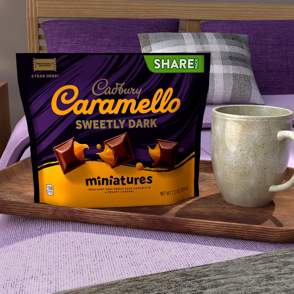 미국직구 CADBURY CARAMELLO SWEETLY 초콜릿 204g / CADBURY CARAMELLO SWEETLY DARK Miniatures Semi-S 5
