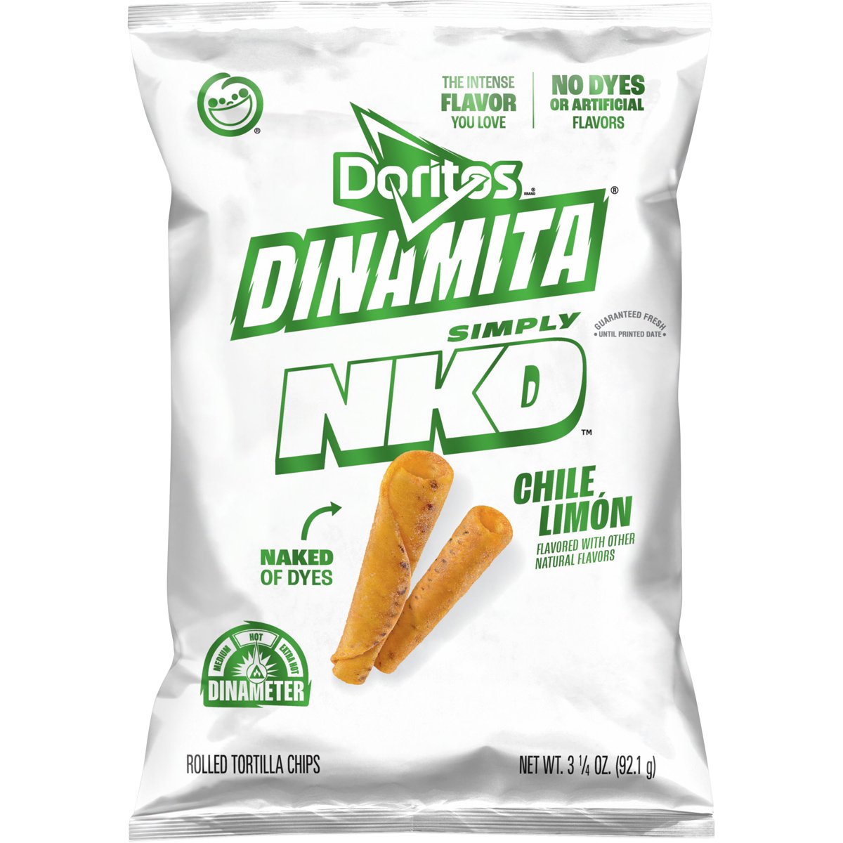 미국직구 Doritos Dinamita Simply 92g 2팩 / Doritos Dinamita Simply NKD Rolled Chile Limon Tortilla Chips  1
