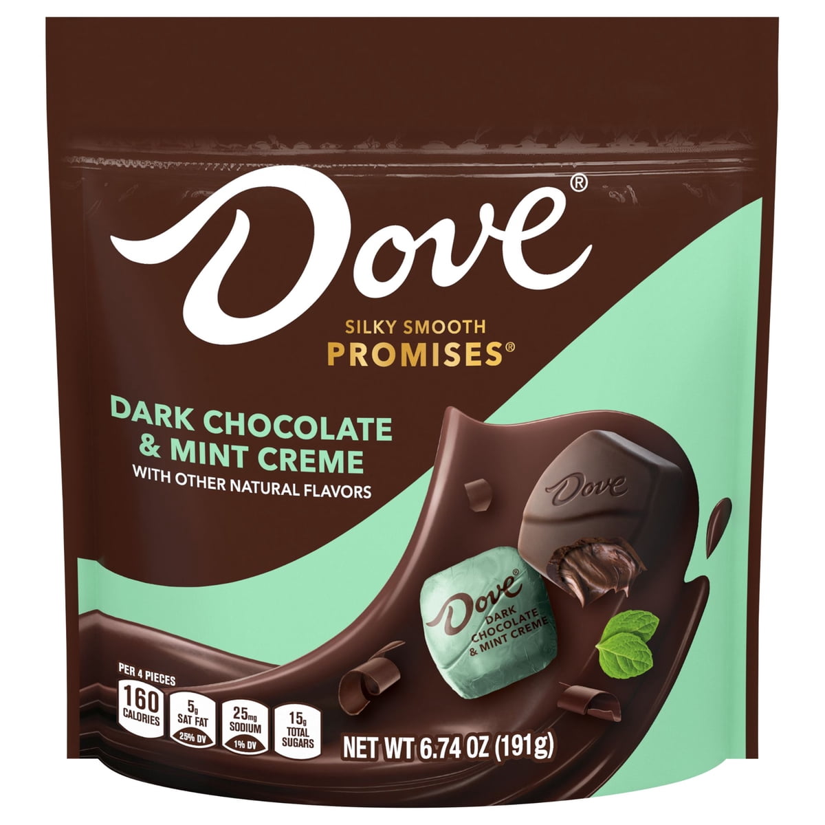 미국직구 Dove Promises 초콜릿 191g / Dove Promises Dark Chocolate & Mint Creme Candy - 191g Bag 1