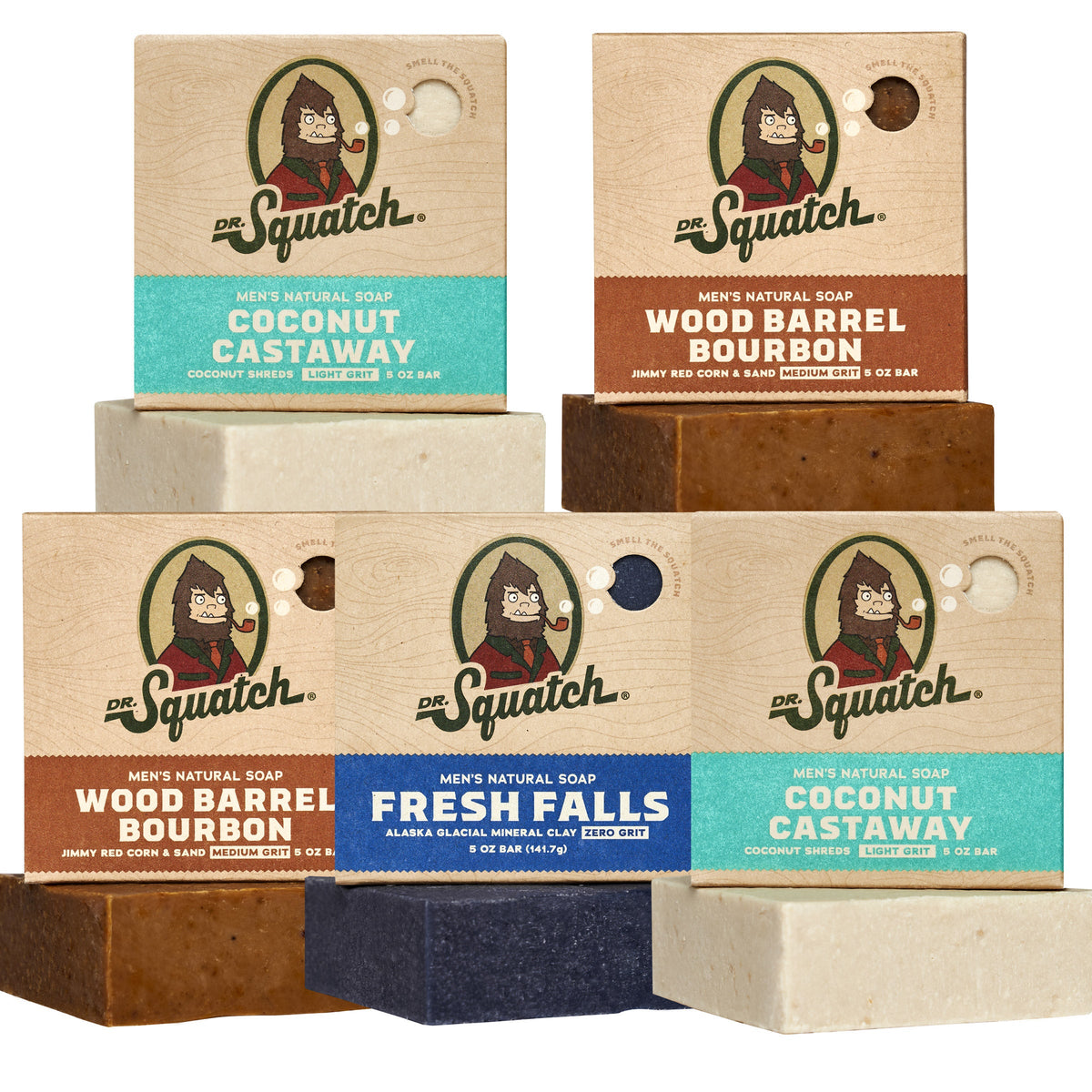 미국직구 Dr Squatch Men's 142g 5팩 / Dr Squatch Men's Natural Bar Soap, 142g, 5-pack 1