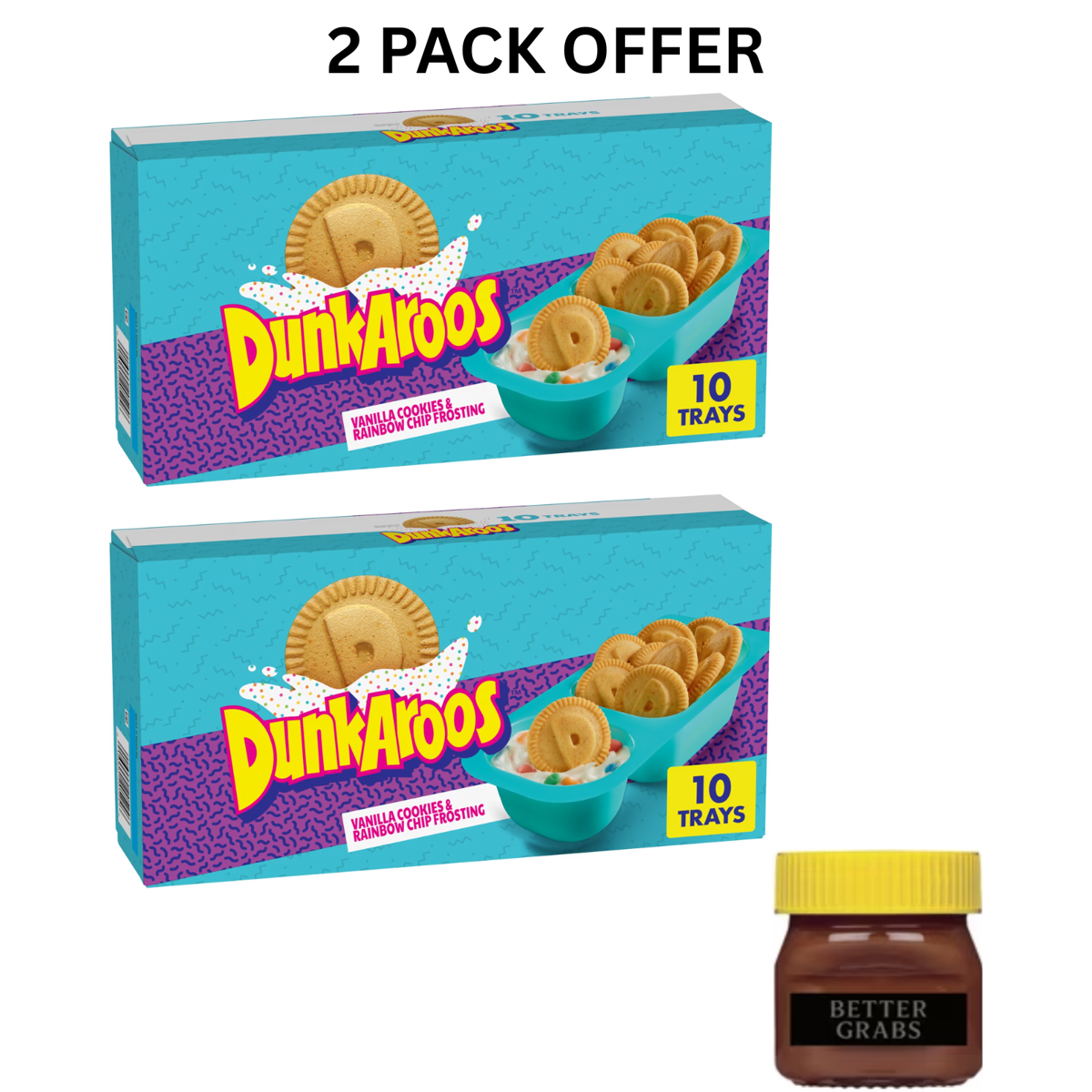 미국직구 Dunkaroos Vanilla 과자 283g / Dunkaroos Vanilla Cookies and Rainbow Chip Frosting,283g 1