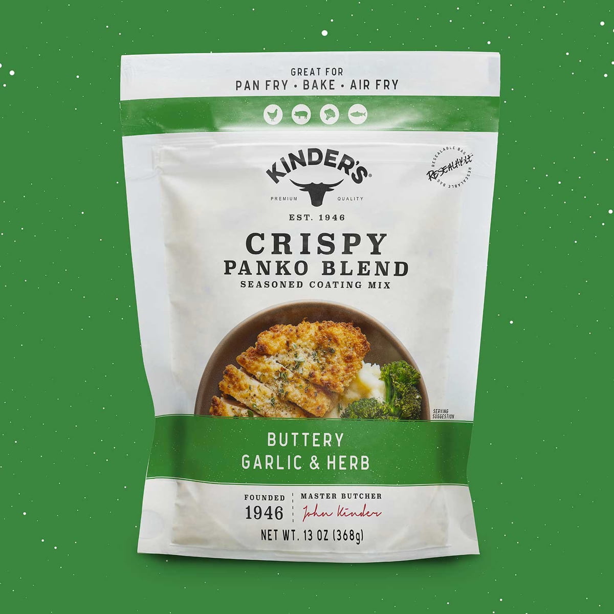 미국직구 Kinder s Crispy 369g / Kinder’s Crispy Panko Blend Seasoned Coating Mix, Buttery Garl 6