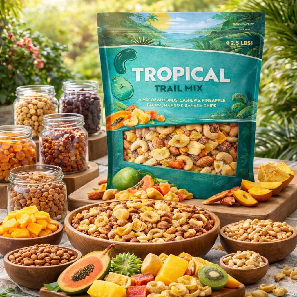미국직구 Tropical Trail Mix 견과 1.1kg / Tropical Trail Mix Nuts Dried Fruit Blend 1.1kg Snack B 3