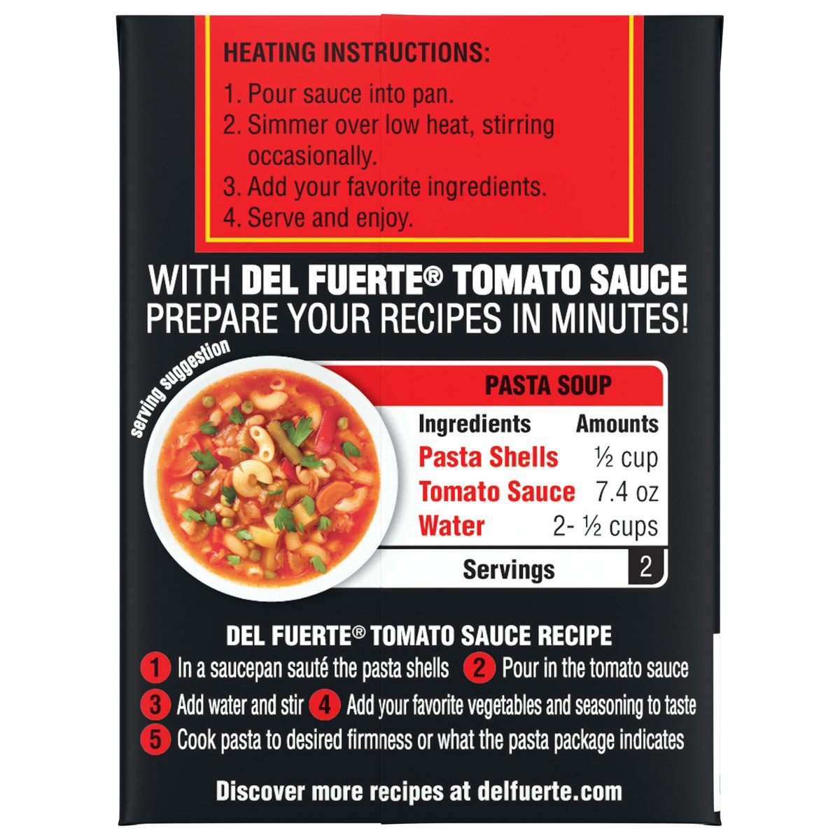 미국직구 DEL FUERTE Seasoned 210g 2팩 / DEL FUERTE Seasoned Tomato Sauce, Shelf-Stable, 210g Pl 3