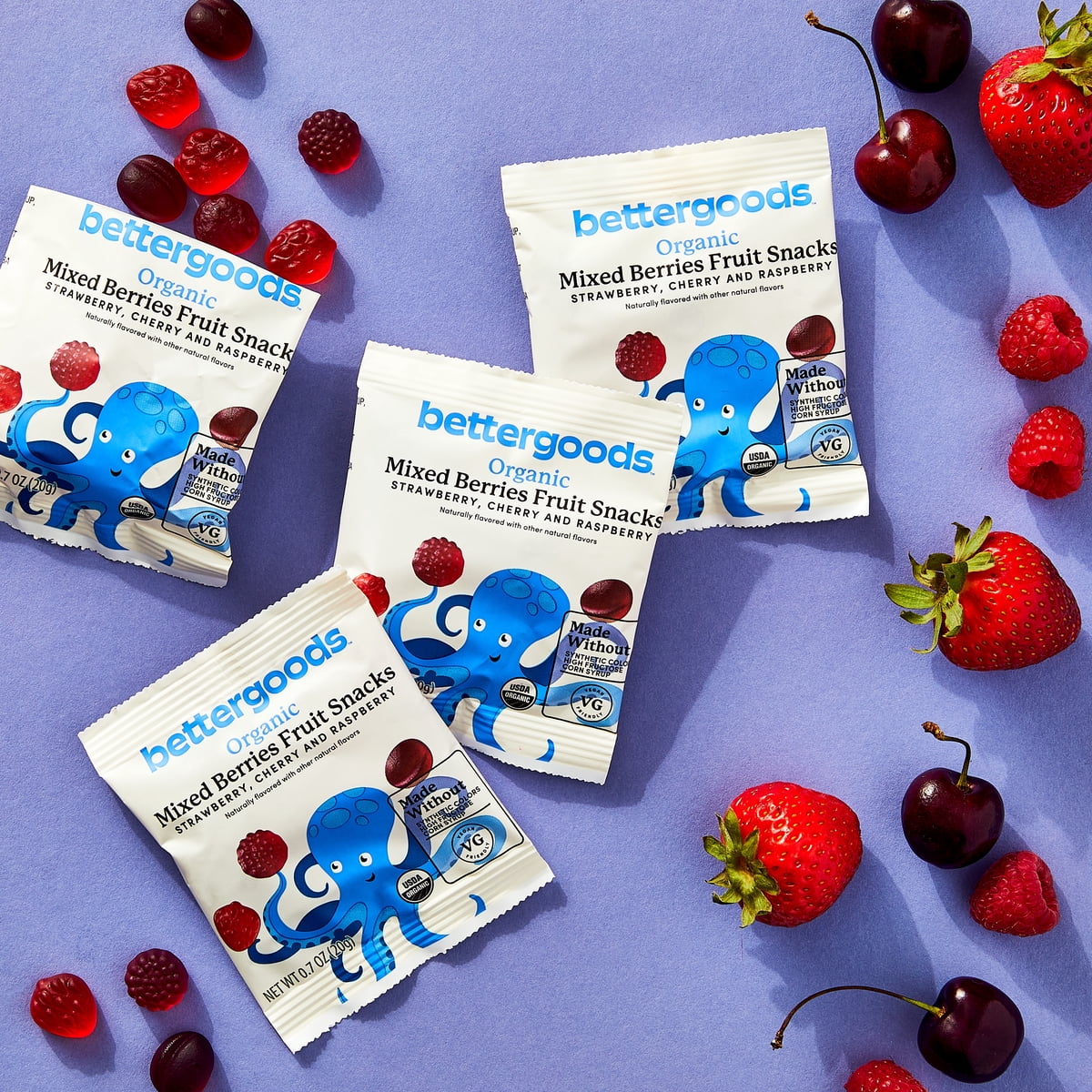 미국직구 bettergoods 20g / bettergoods Organic Mixed Berry Fruit Snacks, 20g, 10 Count x2 Bund 2