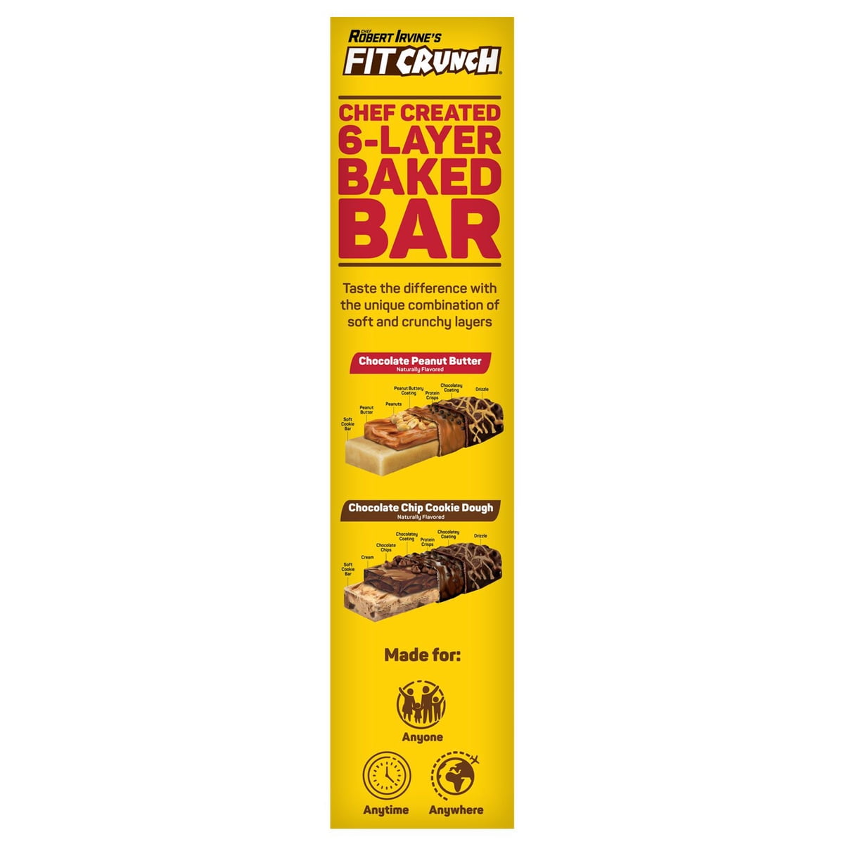 미국직구 Chef Robert Irvine's 46g 18팩 / Chef Robert Irvine's FITCRUNCH High Protein Baked Bars 3