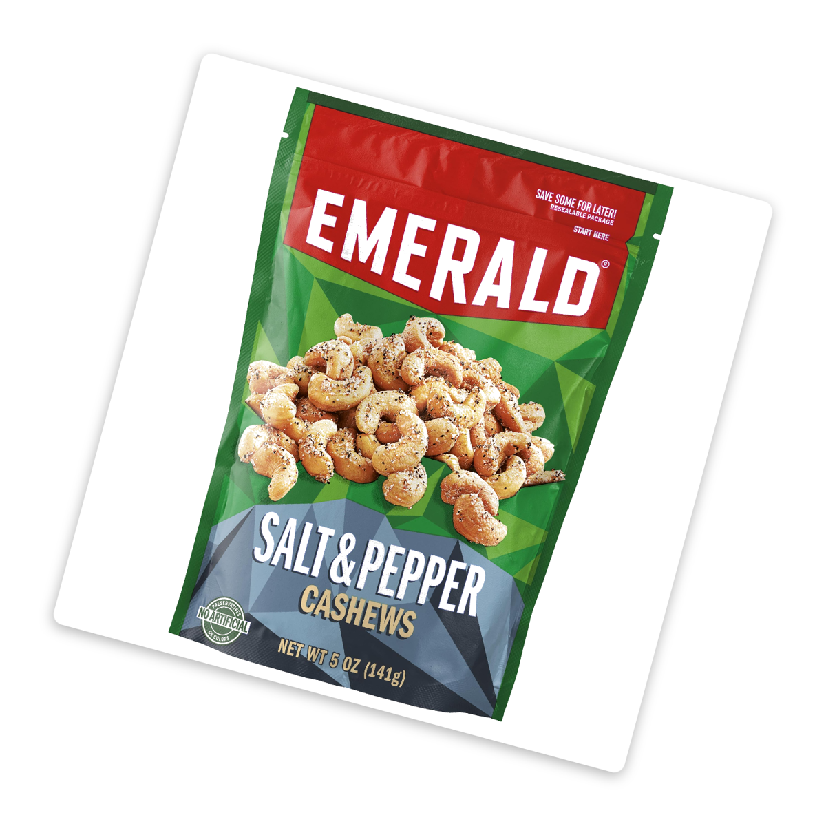 미국직구 Emerald Salt and 견과 142g / Emerald Salt and Pepper Cashews, 2 Bags x 142g Each, with  2