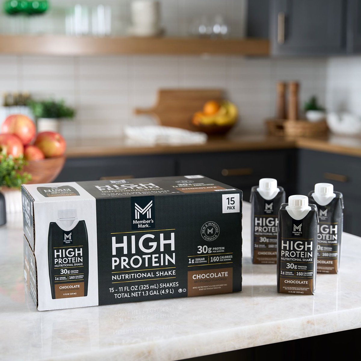 미국직구 멤버스마크 초콜릿 325ml / Member's Mark 30g High Protein Nutritional Shake, Chocolate 325ml,  4