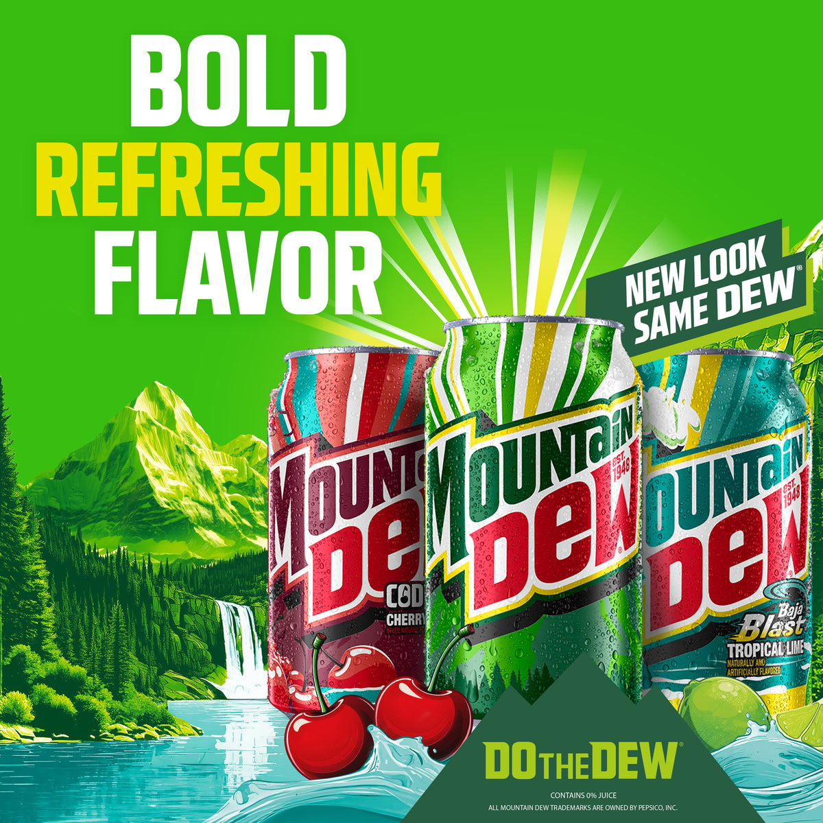 미국직구 마운틴듀 Zero Sugar Baja Blast Tropical Lime Soda Pop, 12 fl oz, 12 Pack Cans