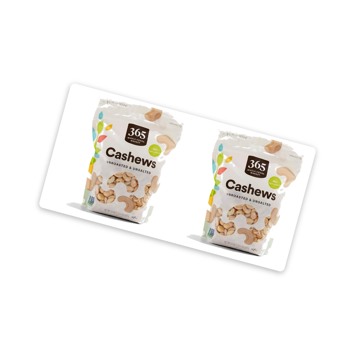 미국직구 2 Pack 365 견과 680g 2팩 / 2 Pack | 365 by Whole Foods Market Cashews Unsalted and Unroa 2